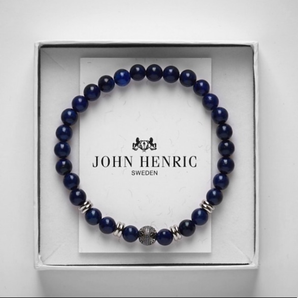 John Henric Sweden Bracelet with Royal Blue Beads